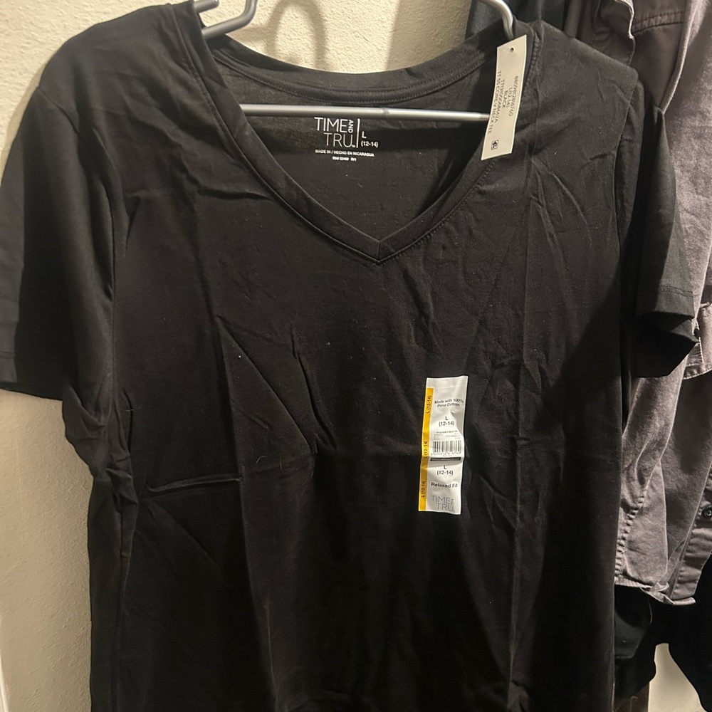 Time and Tru Classic Black Tee
